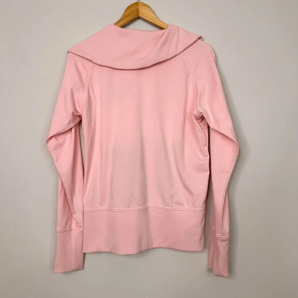Nike2 Light Pink Full Zip Long Sleeve Sweater Jacket